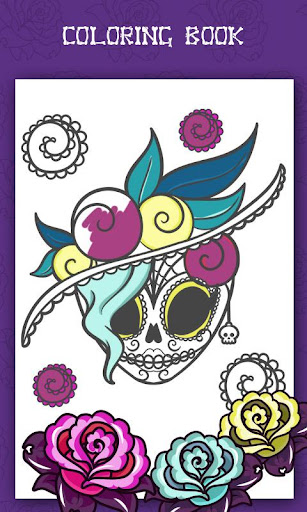 Mexican Sugar Skull Mask Stickers – Coloring Book