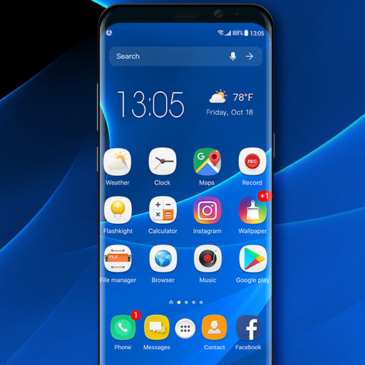 S9 launcher theme &wallpaper