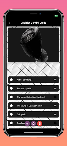 Android application Devialet Gemini Guide screenshort