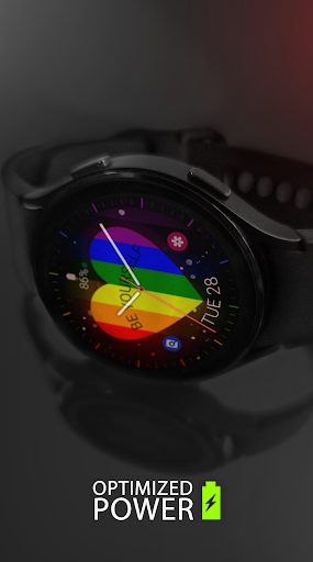 Rainbow Love analog watch face
