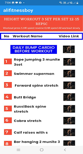 Ali Fitness Boy Screen 3