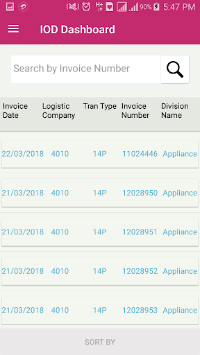 Android application Godrej IOD screenshort