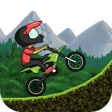 Racing forest motorbike icon