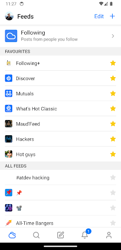Android application Graysky, a Bluesky client screenshort