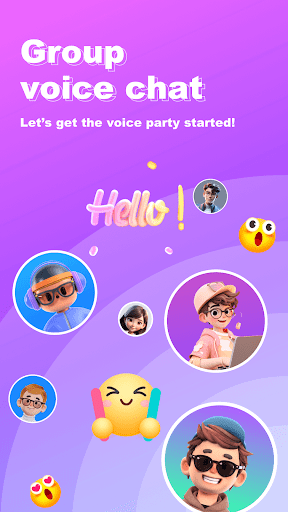 Android application Chirp-Group Voice Chatroom screenshort