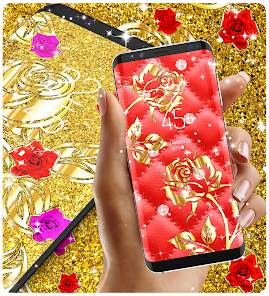 Gold rose live wallpaper - Apps on Google Play