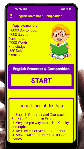Android application English Grammar & Composition screenshort