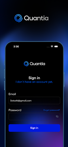 Android application Quantia.io screenshort