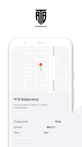 Android application RTB Barbershop screenshort