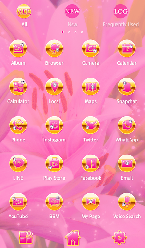 Pink Lilies Theme Screen 3