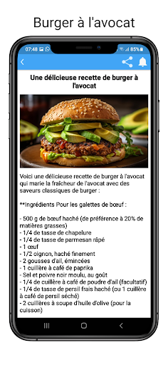 Recettes de Hamburgers Screen 2