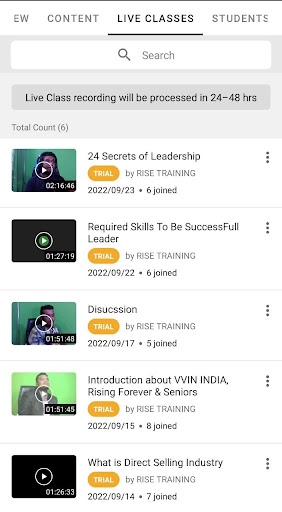 Rise Training with OPM Screen 2