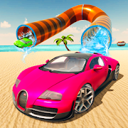 Ramp Car Stunts - Beach Racing Stunts Games 3D