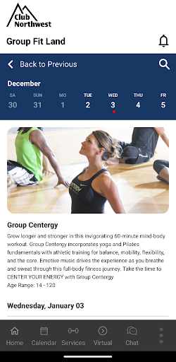 The Club Northwest App Screen 3