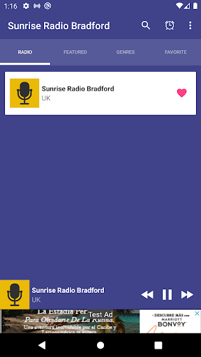 Sunrise Radio Bradford App Screen 2