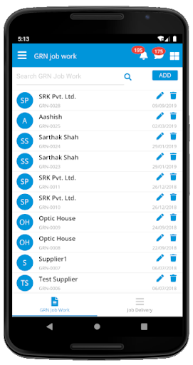 Android application TheERPHub Printing Jobs screenshort