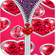 Valentines Zipper Lock Screen