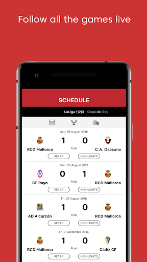 RCD Mallorca Official App Screen 2