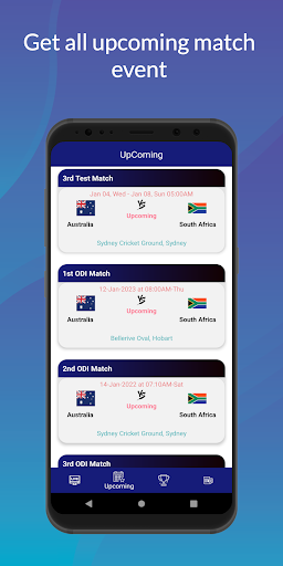 Cricket Score: Live Update Screen 3