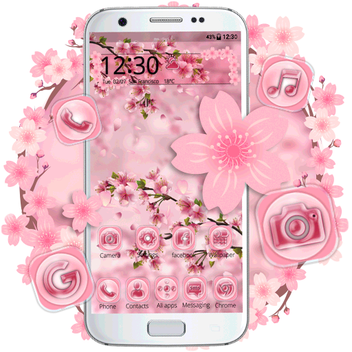 Lovely Pink Sakura Themes Live Wallpapers Laai af op Windows