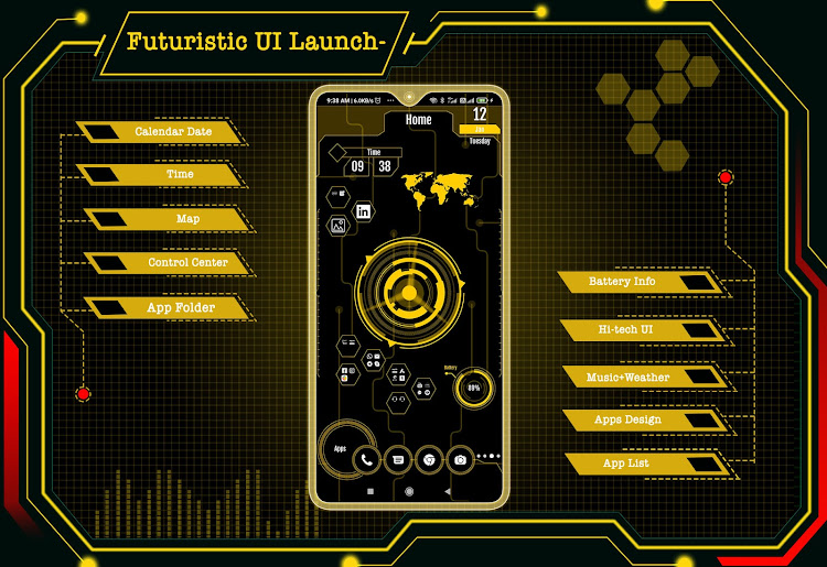 Futuristic UI Launcher - 24.0 - (Android)