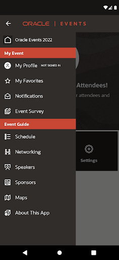 Oracle Events Screen 3