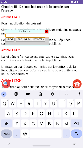 Code Pénal Français Screen 2