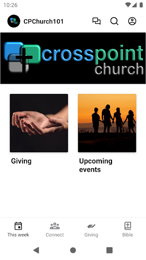 Android application CrosspointChurch101 screenshort