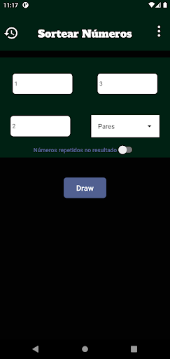 Sorteio de números Screen 2