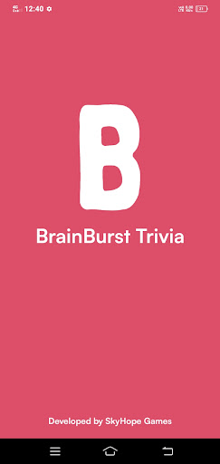 Android application BrainBurst Trivia screenshort
