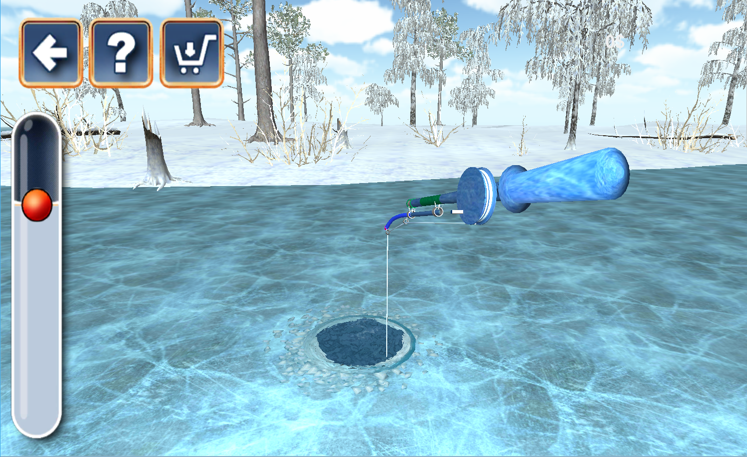 Android application Fishing in the Winter. Lakes. screenshort