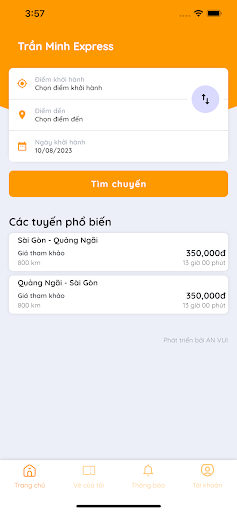 Android application Trần Minh Express screenshort
