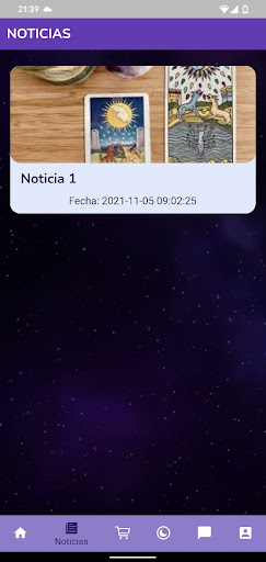 Android application Dos Lunas Tarot screenshort