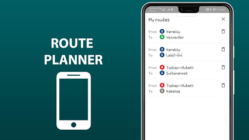 Screenshot of Public transport map Istanbul