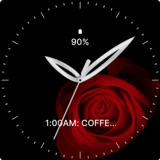 Rose Analogue Watch Face Logo