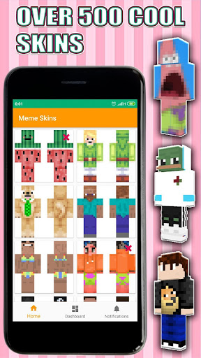 Android application Funny Meme Skins for Minecraft screenshort