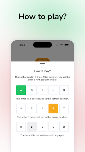 Wordfor - 5 Letter Word Game Screen 2