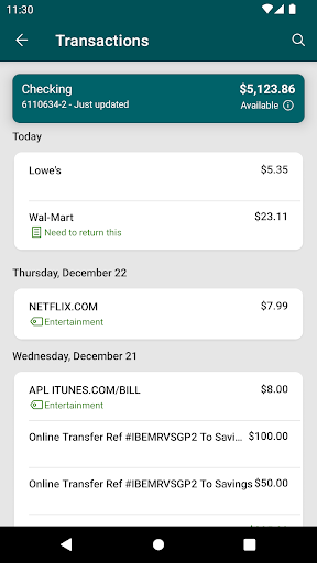 FSWB Mobile Banking Screen 3