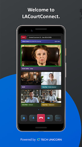 Android application LACourtConnect screenshort
