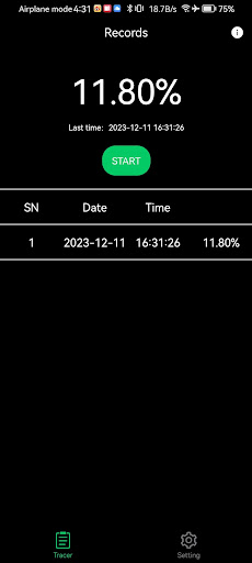 Tracer - Gas Detector Screen 2