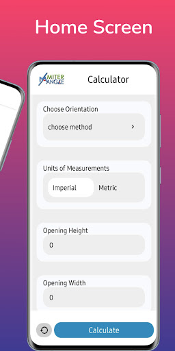Miter Angle: Angle Calculator Screen 3
