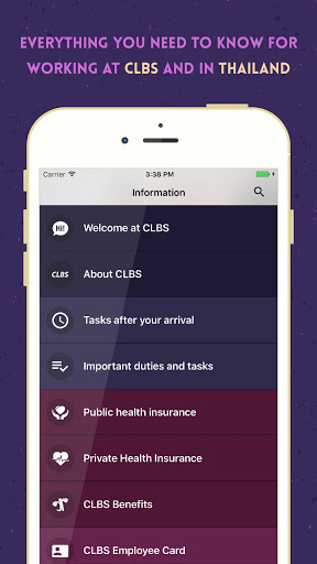 CLBS App Screen 2