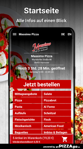 Massimo Pizza Hannover Screen 2
