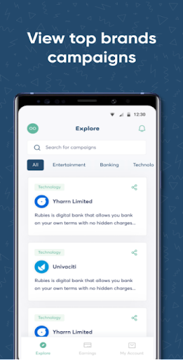 Android application Apvertise screenshort