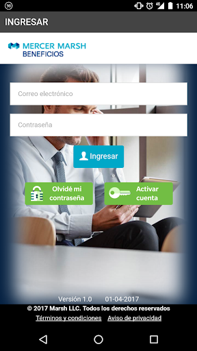 Android application Beneficios Móvil screenshort