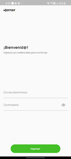 Android application Korner - Interno screenshort