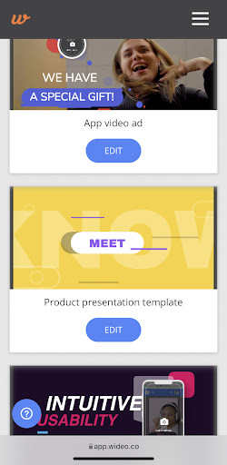 Android application Wideo screenshort
