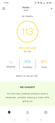 Android application Pure AQ screenshort