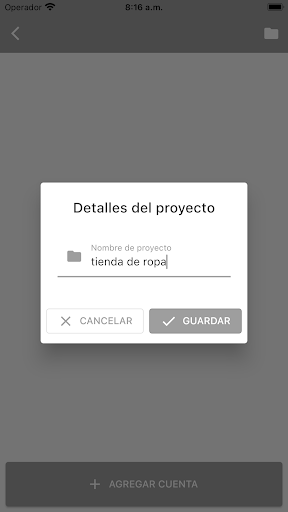 Vista previa de la aplicación