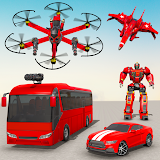 US Drone Bus Robot Transform icon